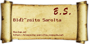 Blázsits Sarolta névjegykártya